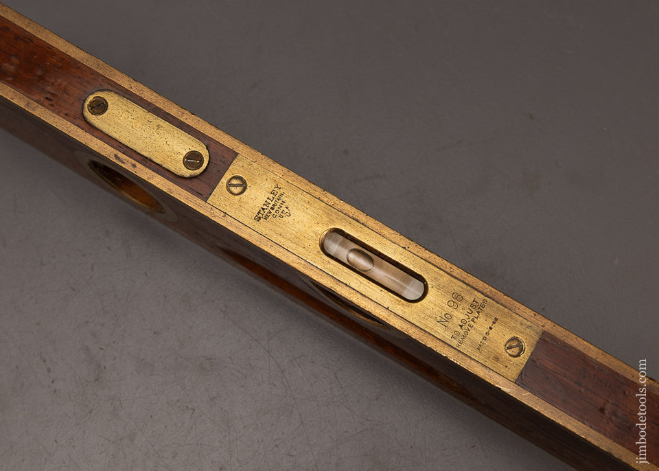 STANLEY No. 98 Brass Bound Rosewood Level 12 Inch - 114356