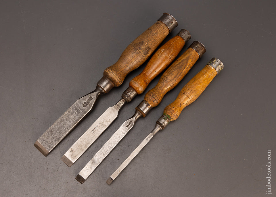 Good Working Set of 4 Mortise Chisels - 114398