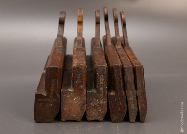 Set of 6 18th Century Hollow & Round Moulding Planes by I. SYM London Ca. 1753-1803 - 114432