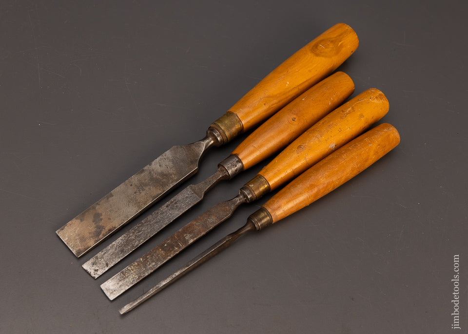 4 Boxwood Handled Chisels by SORBY - 114437