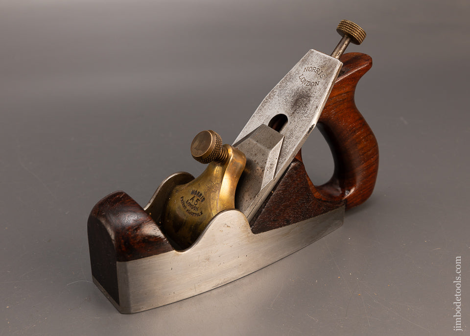 Fine Pre-War NORRIS No. A5 Dovetailed Rosewood Infill Smooth Plane with Adjuster - 114648