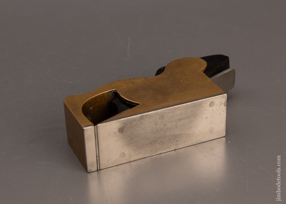 Very Rare Wide Body Fat Boy Gunmetal & Ebony Bullnose Shoulder Plane by CLARKE EXETER - 114908