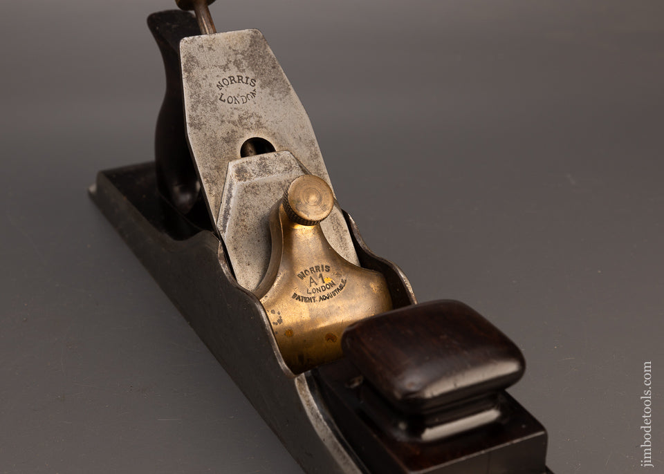 Extra Fine Pre-War 17 1/2 Inch NORRIS No. A1 Dovetailed Rosewood Infill Jointer Plane - 114938