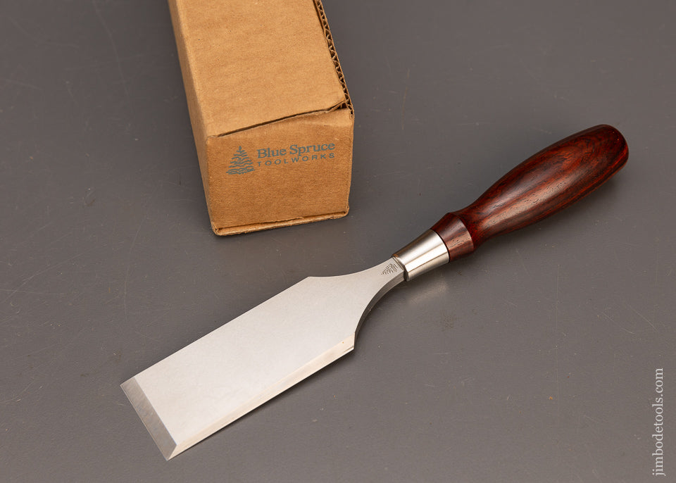 Discontinued 1 1/2 Inch BLUE SPRUCE TOOL WORKS Bench Chisel with Cocobolo Handle Mint -  115086