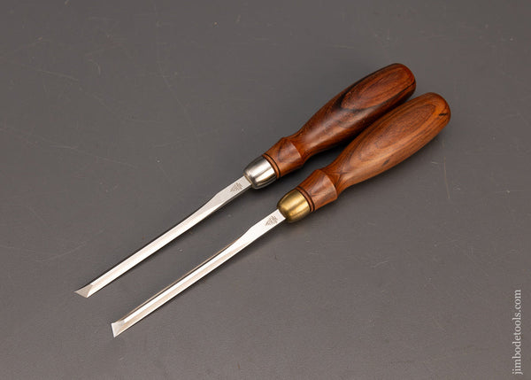 Cocobolo 1/4 Inch BLUE SPRUCE TOOL WORKS Skew Chisel Set Right & Left Mint Unused - 115096