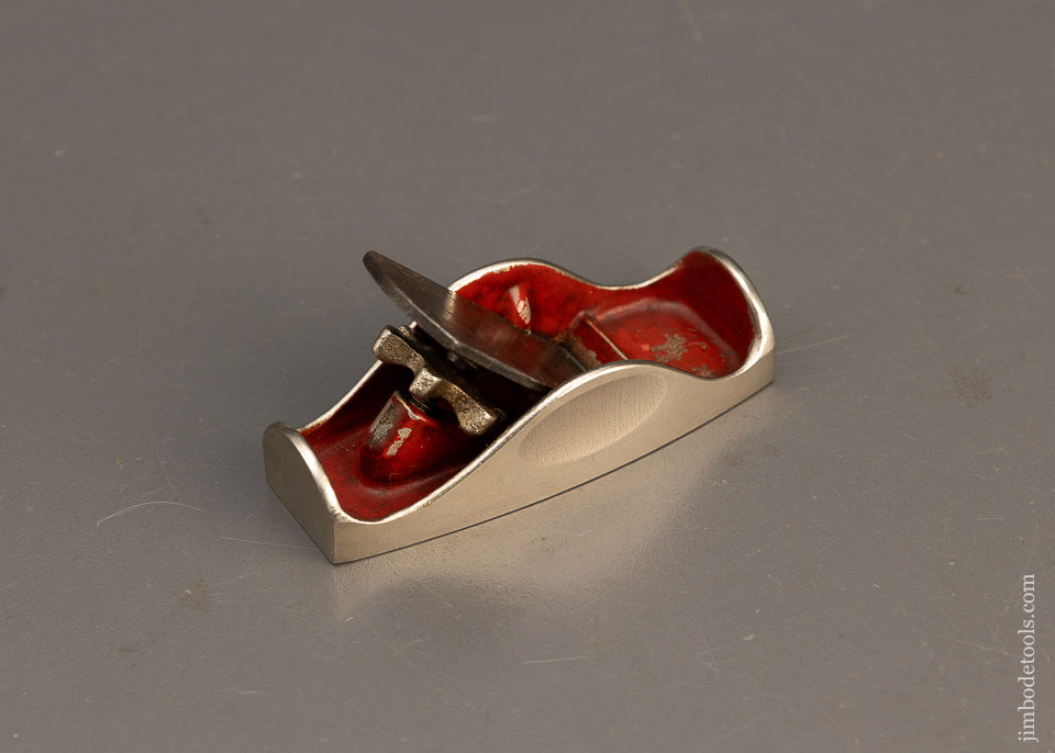 Stunning BAILEY VICTOR No. 51 1/2 Nickeled Block Plane with Red Japanning - 115131