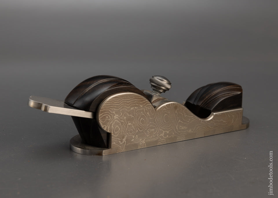 Stunning Dovetailed Damascus & Ebony Miter Plane by WAYNE ANDERSON - 115246