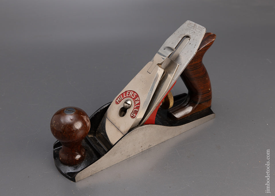 Near Mint Rosewood Handled MILLERS FALLS No. 9 Smooth Plane - 115254