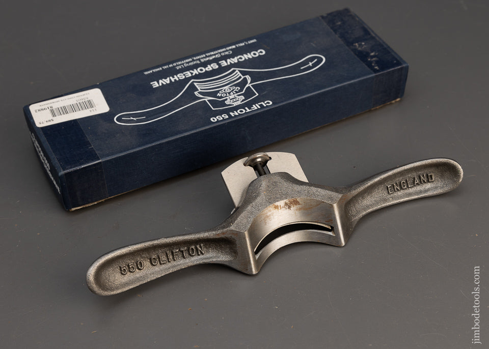 CLIFTON 550 Concave Spokeshave Mint in Box - 115316