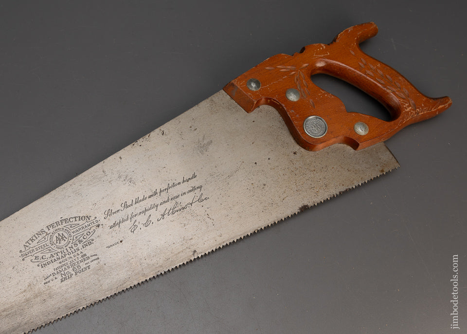 ATKINS New Old Stock No. 65 Hand Saw Unused - 115403