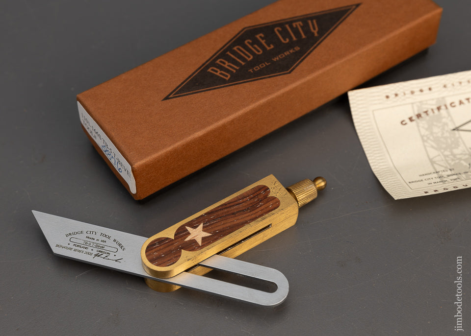 Tiny 4 Inch 2002 BRIDGE CITY TOOL WORKS TB-5 Miniature T Bevel MINT in Original Box - 115493