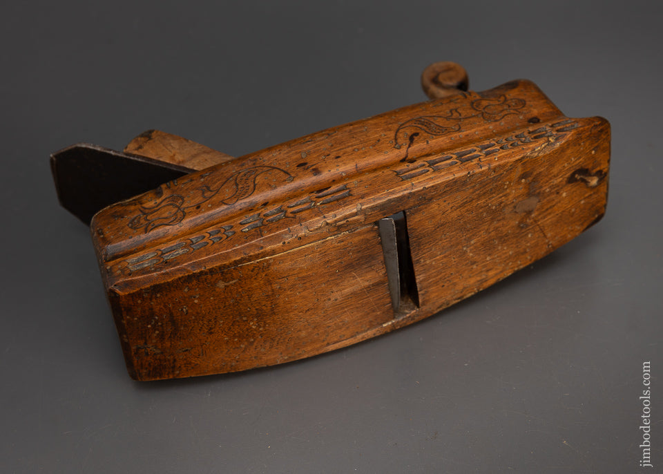 Fancy Carved & Dated 1726 European Compass Plane - 115630