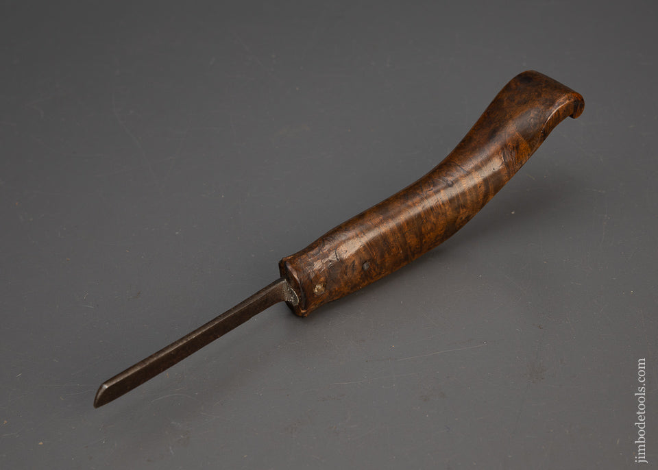 Gorgeous Burl Early Antique Crooked Knife - 115663