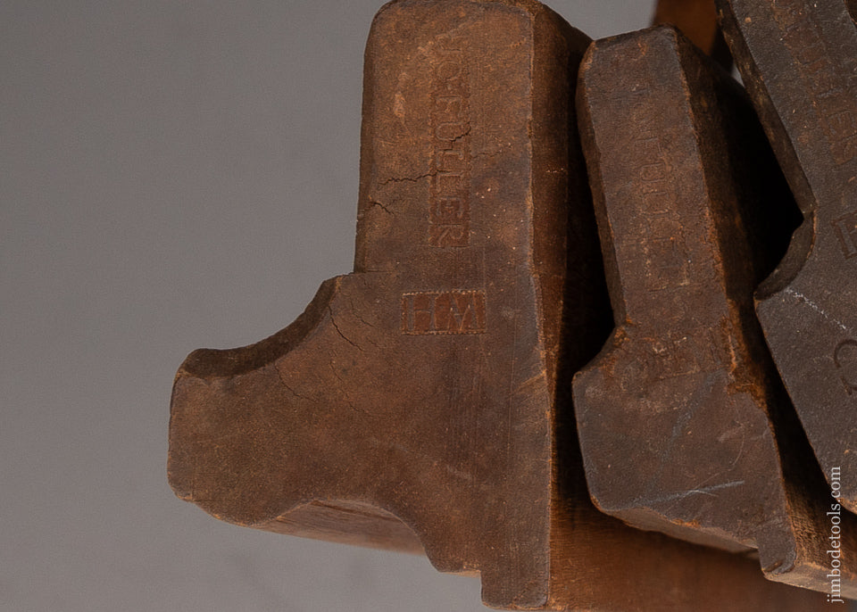 Unheard of Set of 8 10 Inch Yellow Birch Complex Moulding Planes by JO:FULLER - 115998
