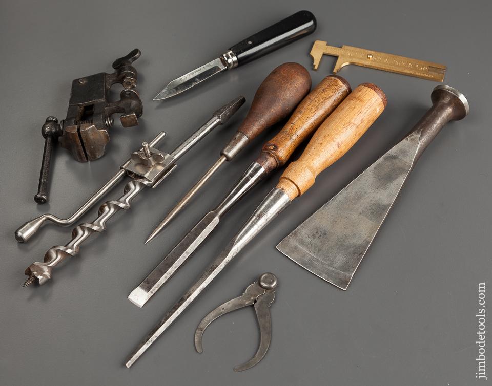Job Lot of Nine Good Antique Tools * 78673