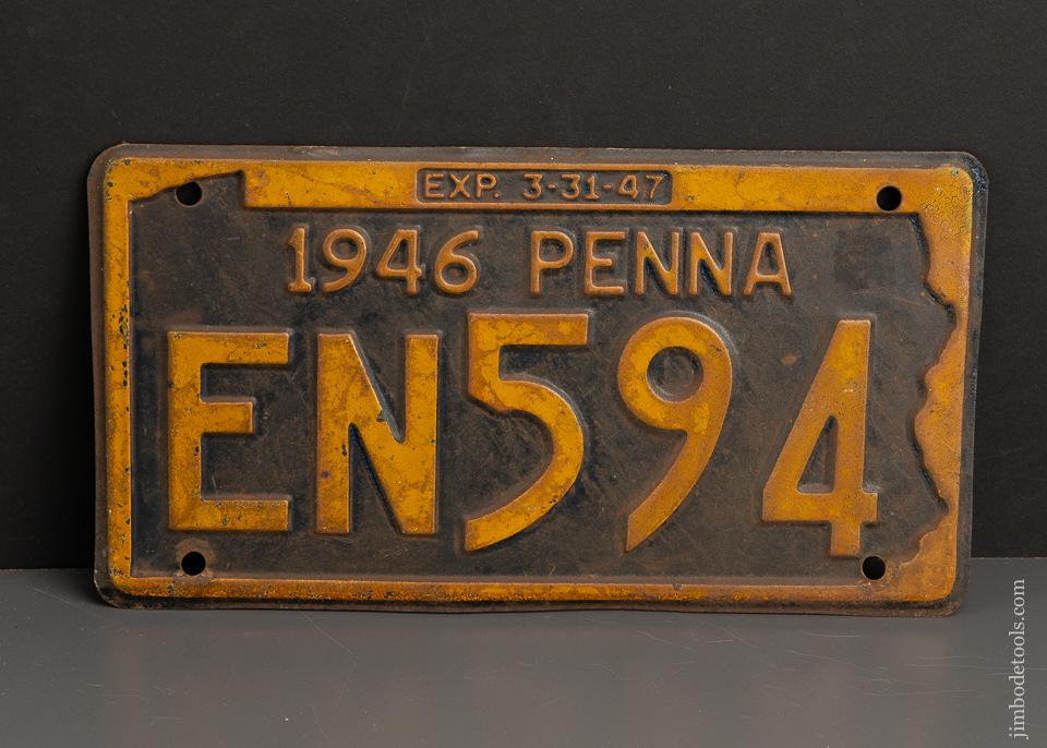 1946 Pennsylvania USA License Plate - 90413