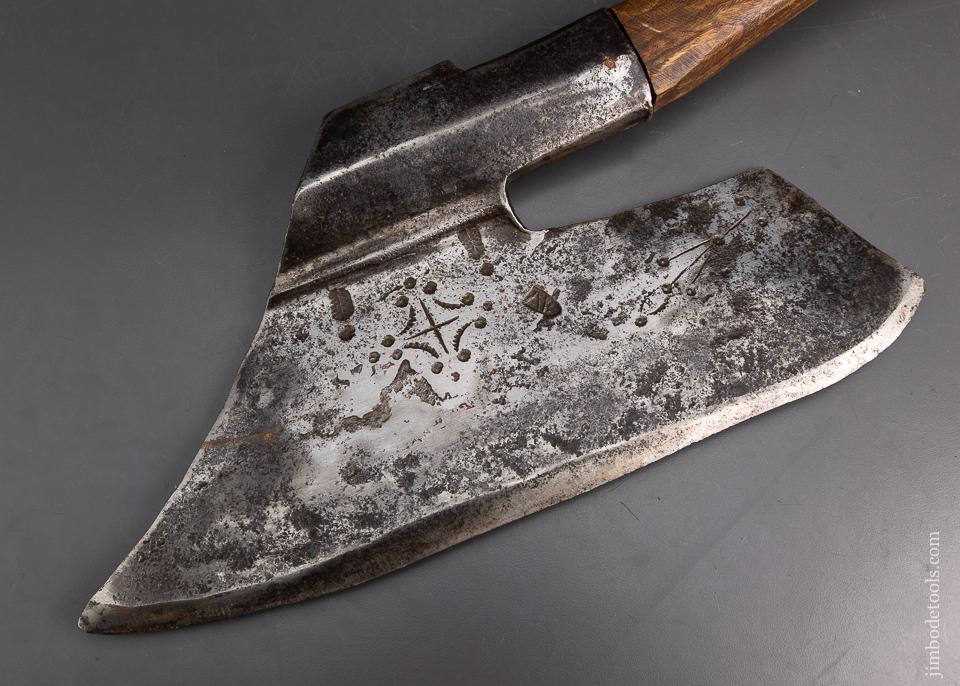 A Beauty of a Decorated Goosewing Axe - 95234