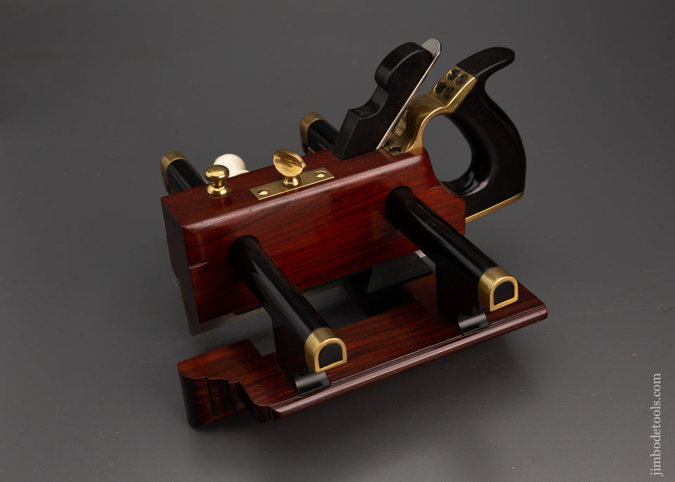  Spectacular Crank Adjust Rosewood & Ebony Plow Plane by JAMES MOON - EXCELSIOR 102558