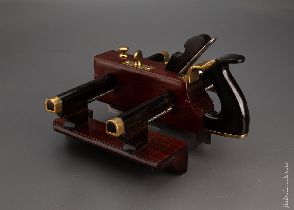  Spectacular Crank Adjust Rosewood & Ebony Plow Plane by JAMES MOON - EXCELSIOR 102558