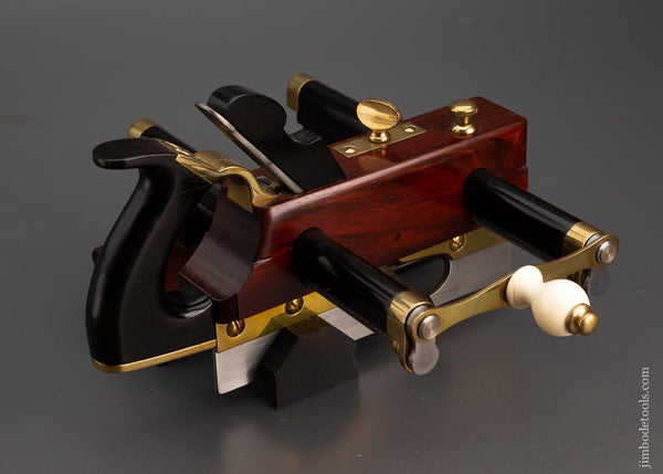  Spectacular Crank Adjust Rosewood & Ebony Plow Plane by JAMES MOON - EXCELSIOR 102558