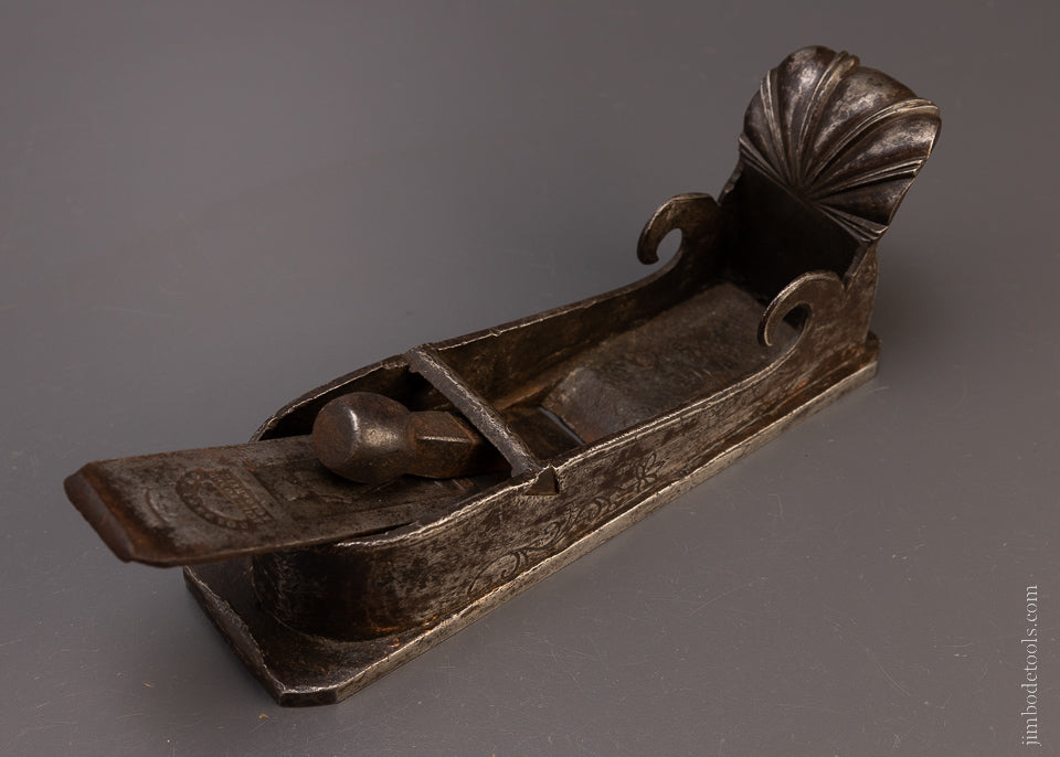 Amazing! 16th/17th Century Ornate Miter Plane with Shell Front Grip * EXCELSIOR 107173 - AS OF APR 30