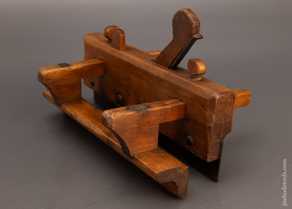 Fantastic I. NICHOLSON IN CVMBERLAND 18th Century Yellow Birch Plow Plane - EXCELSIOR 113775