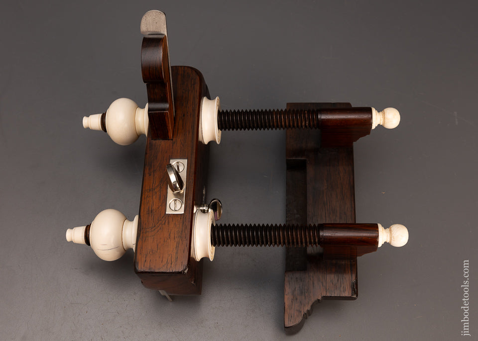 Spectacular Solid Rosewood Solid Nut Screw Arm Plow Plane by J. DENISON Ca. 1868-84 - EXCELSIOR 114316