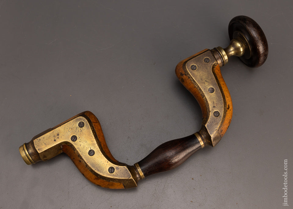 Beautiful Contrasting Rosewood & Beech Ultimatum Bit Brace by I. SORBY - EXCELSIOR 114512