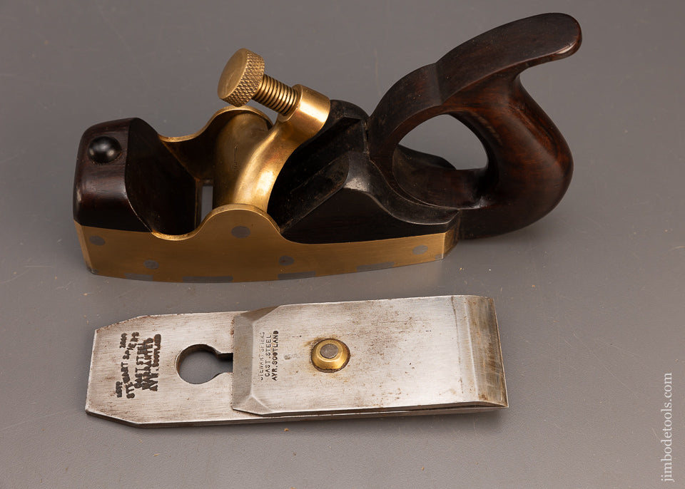 Unused SPIERS No. 7 Gunmetal “D” Handled Dovetailed Rosewood Infill Smooth Plane - EXCELSIOR 114633