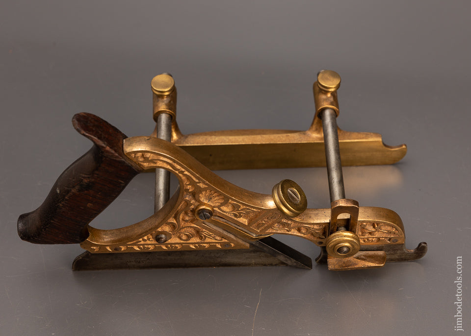 Rare & Fine STANLEY MILLERS FALLS PATENT No. 44 Gunmetal Plow Plane - EXCELSIOR 114924