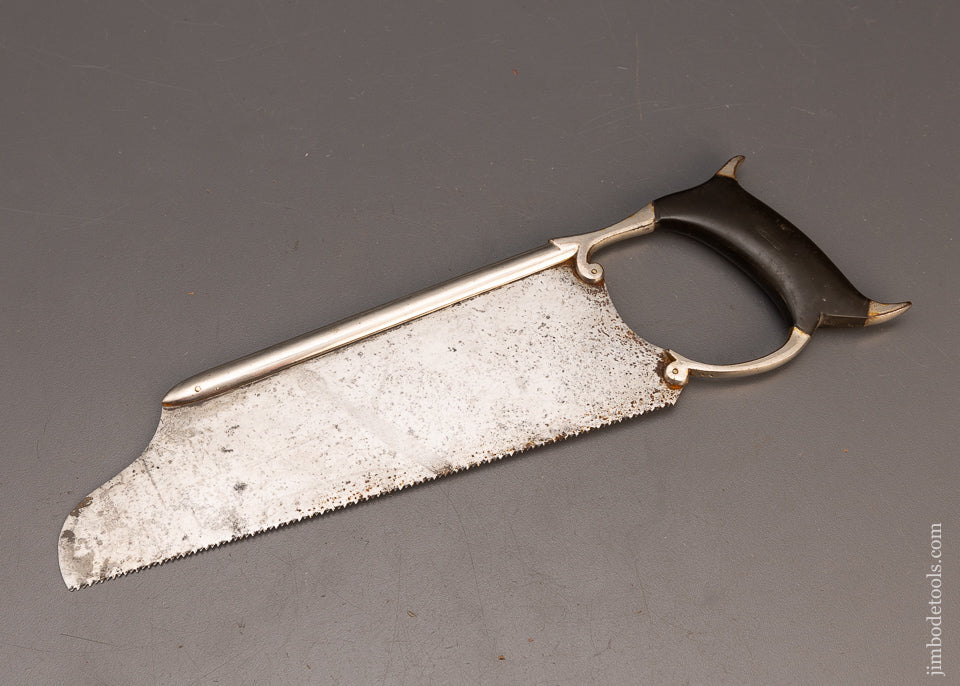 Gorgeous 8 Inch Amputation Saw by TIEMANN & CO. with Gutta-Percha Handle - EXCELSIOR 115120