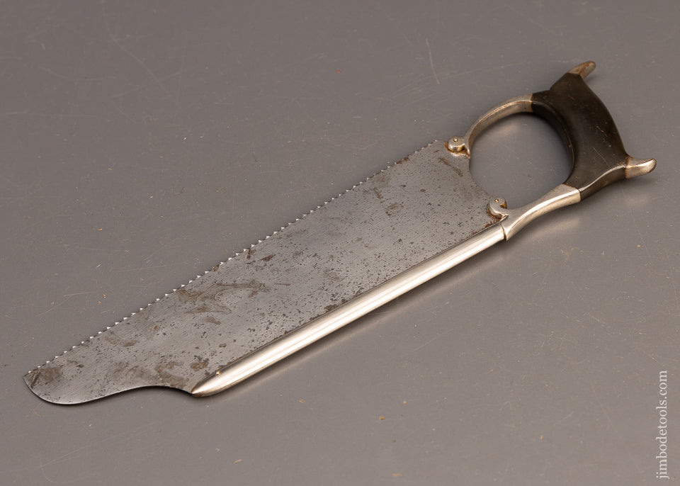 Gorgeous 8 Inch Amputation Saw by TIEMANN & CO. with Gutta-Percha Handle - EXCELSIOR 115120