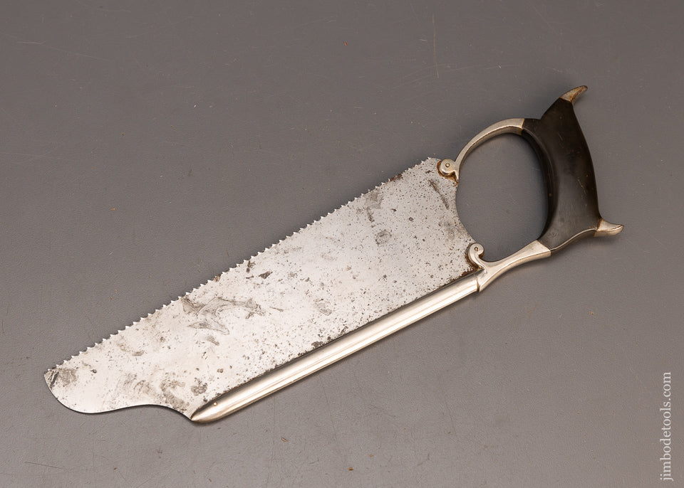 Gorgeous 8 Inch Amputation Saw by TIEMANN & CO. with Gutta-Percha Handle - EXCELSIOR 115120