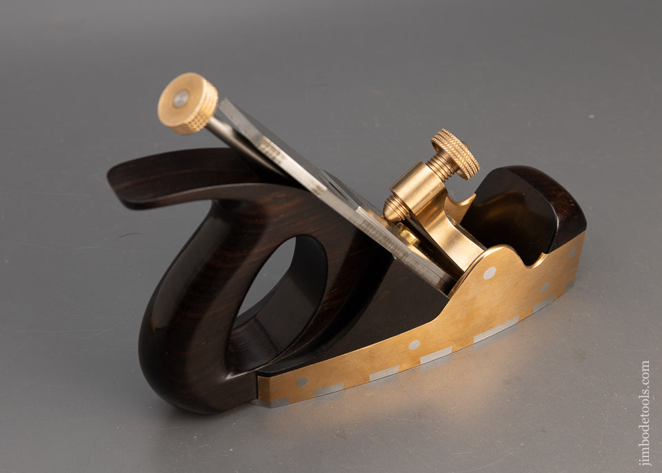 Spectacular SAUER & STEINER Gunmetal & Ebony Dovetailed Infill Smooth Plane - EXCELSIOR 115259