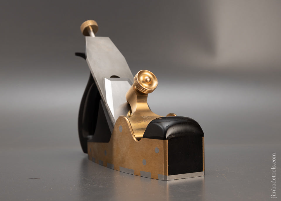 Spectacular SAUER & STEINER Gunmetal & Ebony Dovetailed Infill Smooth Plane - EXCELSIOR 115259