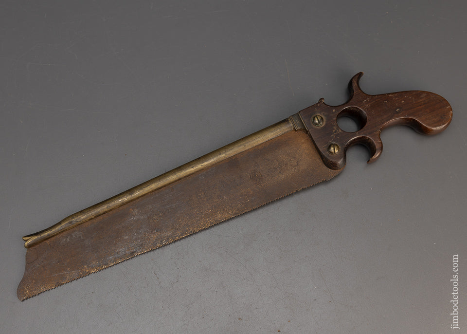 Gorgeous Pre-Sterilization Rosewood Handled Brass Back Surgical Saw - EXCELSIOR 115375