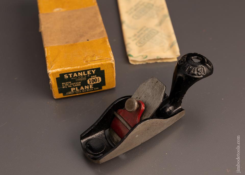 STANLEY No. 100 1/2 Block Plane Near Mint in Box - 100075