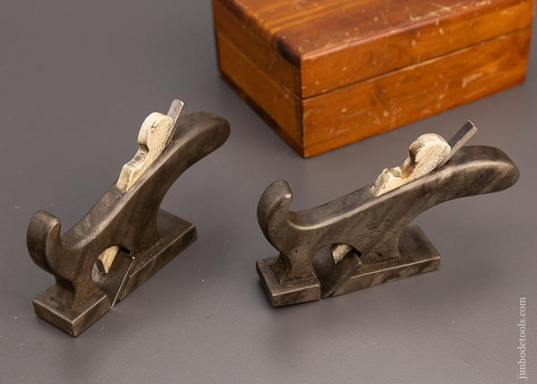 Amazing Boxed set of Iron Tailhandled Coachmaker's Rabbet Planes - 100292