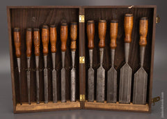 Sold at Auction: C.E. Jennings Chisel Set with Draw Knife