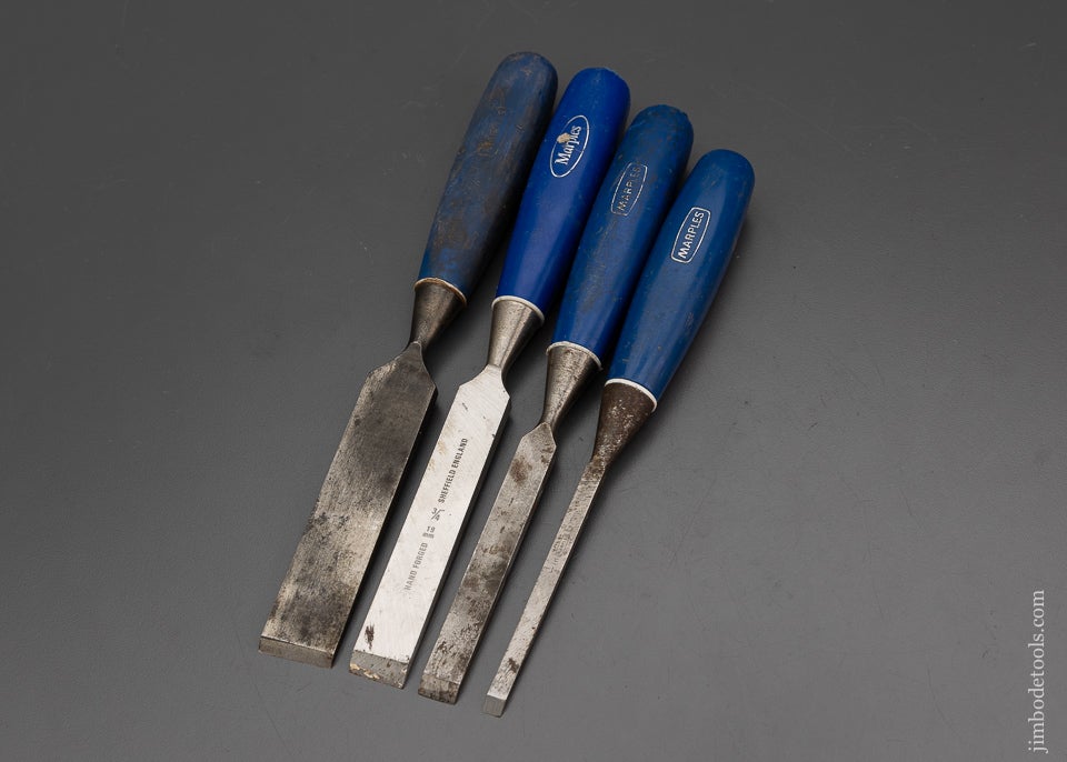 Graduated Set of 4 MARPLES Blue Chip Chisels - 101610