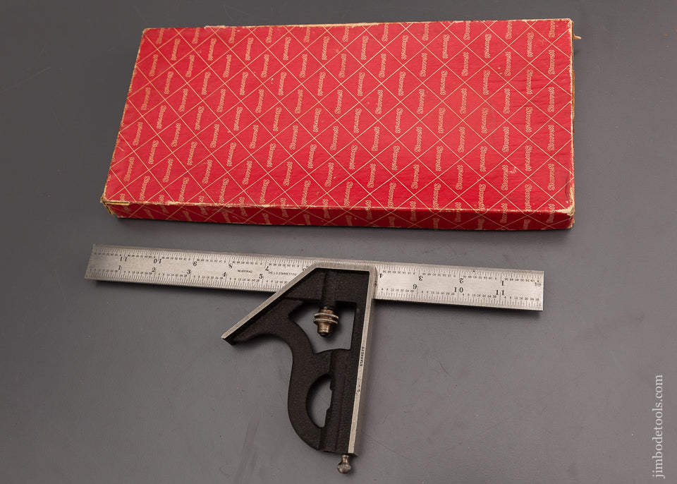 12 Inch STARRETT No. 11H Combination Square Mint in Box - 102013