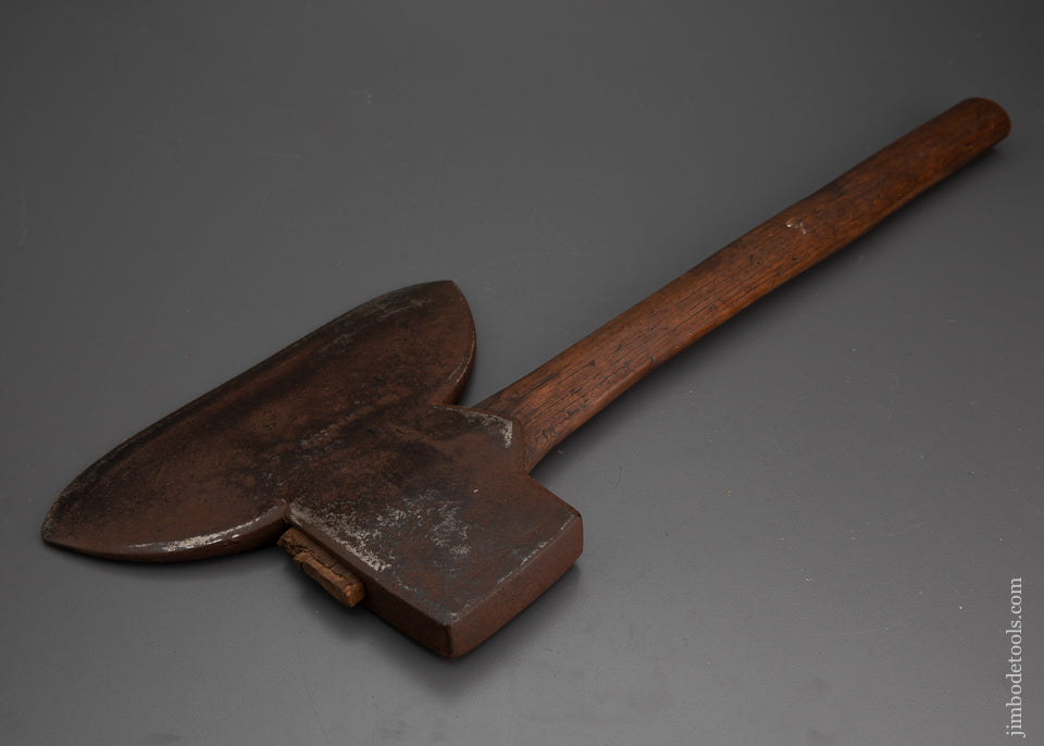 Early W.H. MILLER Double Bevel Broad Axe Hewing Axe - 102375