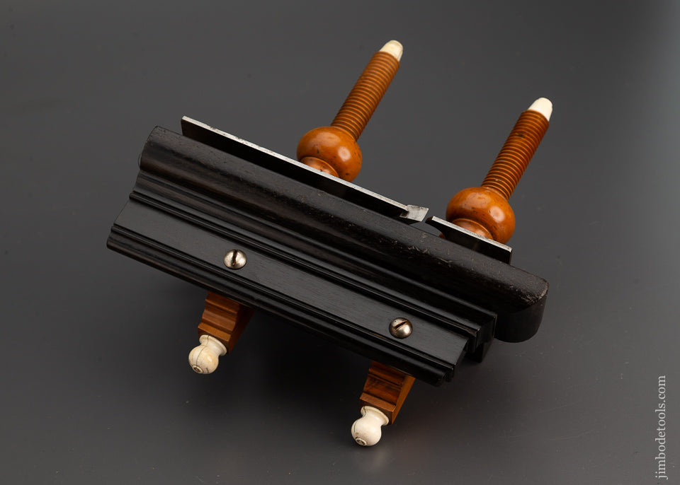 Stunning Solid Ebony Plow Plane by DEFOREST BIRMINGHAM Fine - 102543