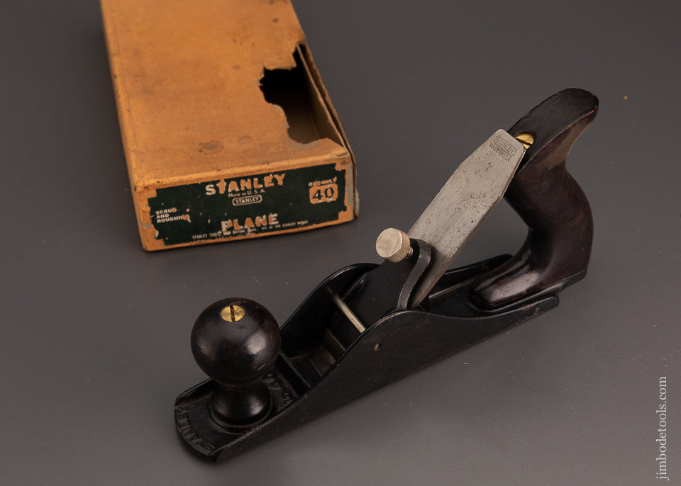 STANLEY No. 40 Scrub Plane Near Mint in Box - 103132