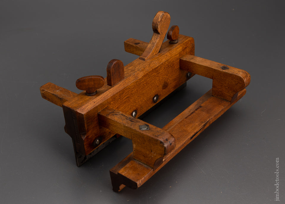 Remarkable 18th Century Yellow Birch Yankee Plow Plane by I. LINDENBERGER - 104904