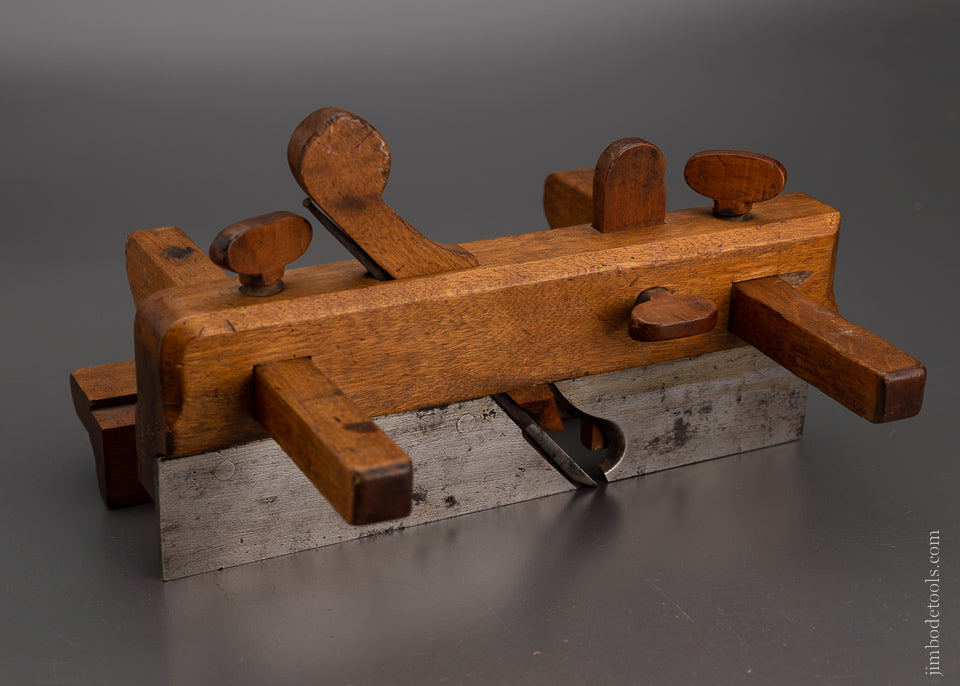 Remarkable 18th Century Yellow Birch Yankee Plow Plane by I. LINDENBERGER - 104904