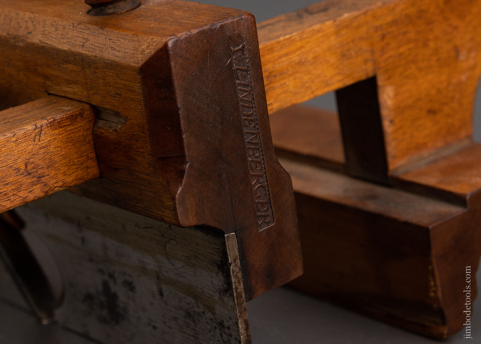 Remarkable 18th Century Yellow Birch Yankee Plow Plane by I. LINDENBERGER - 104904