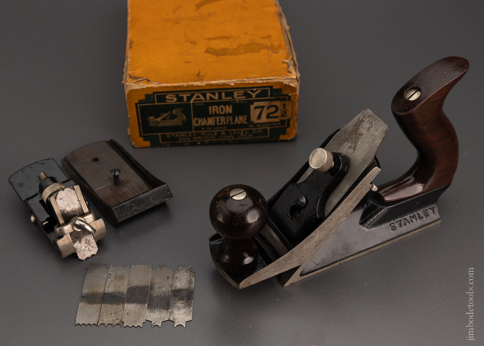 Premium STANLEY No. 72 1/2 Chamfer Plane Mint in Box 100% Complete - 104964