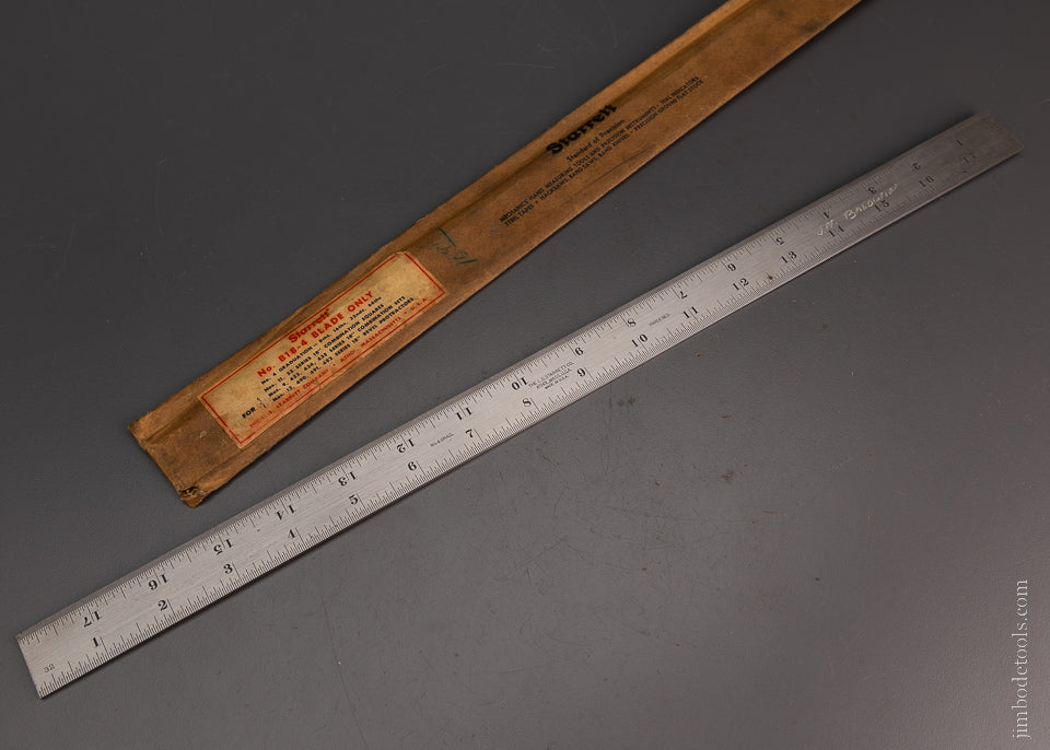 Mint in Wrapper Starrett 18 Inch Scale for Combination Square - 105269