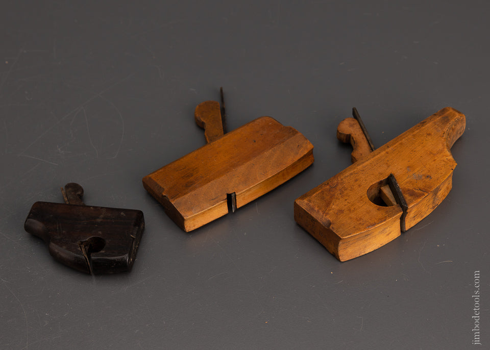 3 Mini Hollow & Round Planes in Boxwood & Rosewood - 105868